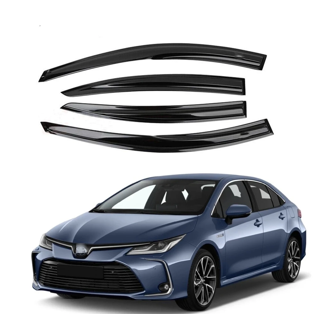 

For Toyota Corolla 2019-2022 Sedan Cars Accessories Window Visors Rain Sun Guard Vent Wind Deflector Weathershield Moulding Trim