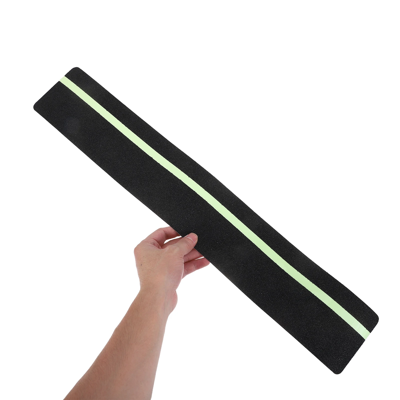 

10pcs Anti-Slip Stair Tape 80-Grit Black Pvc Treads For Wooden Steps Weather-Resistant Outdoor Grip Strips Pre-Cut Non-Skid