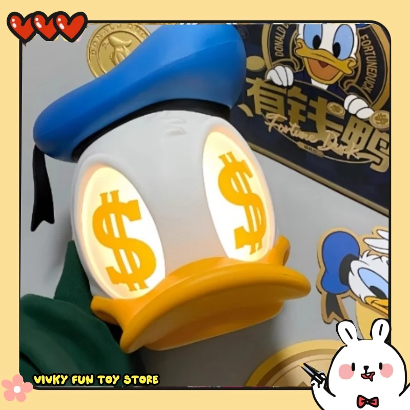 

New Donald Duck Gold Coins Luck Duck Night Light Decor Living Room Desktop Decoration Holiday Gift