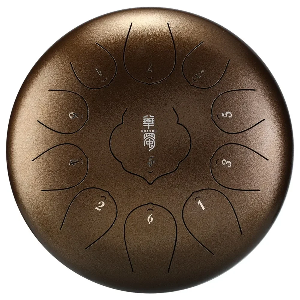 

2025 12 Inch 11-Tone Steel Tongue Drum Mini Hand Pan Drums With Drumsticks Percussion Musical Instruments