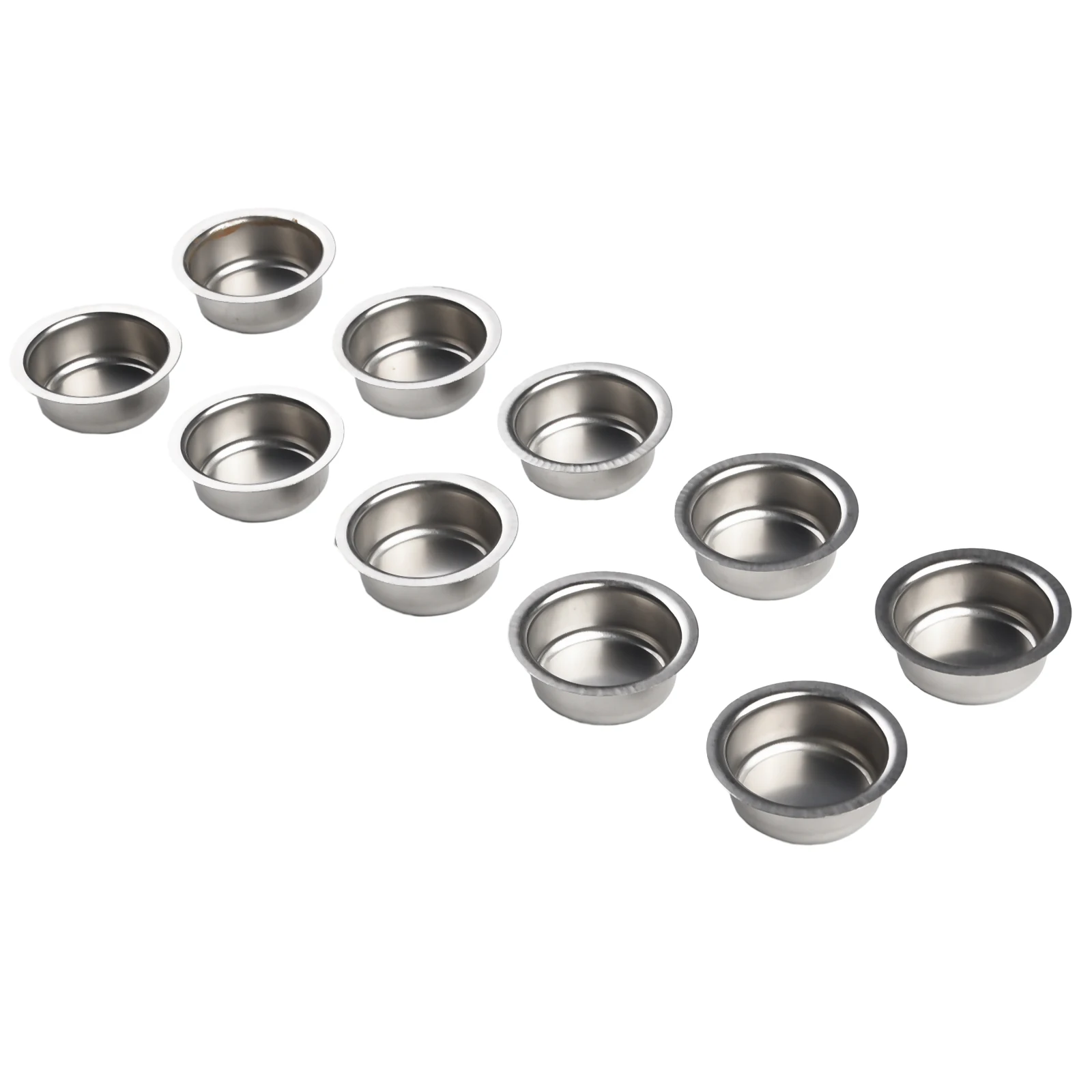 Candle Cups Retro Styled Stainless Steel Candle Container Accessories for Safe and Stylish Candle Display Pack of 12
