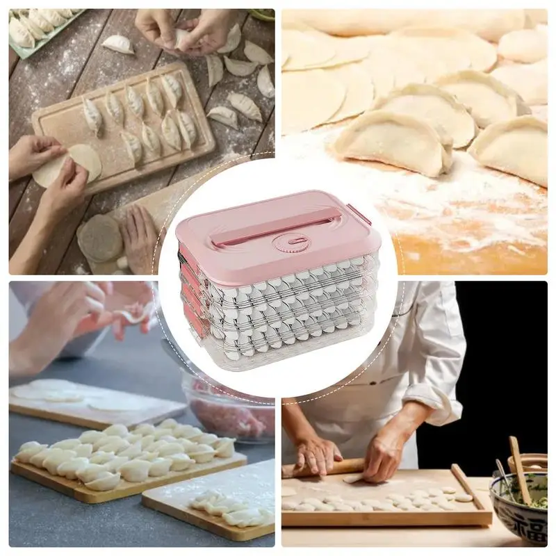 Dumpling Box Refrigerator Dumplings Storage Box Household Dumpling Quick Freezing Fresh Keeping Boxes Kitchen Accessories