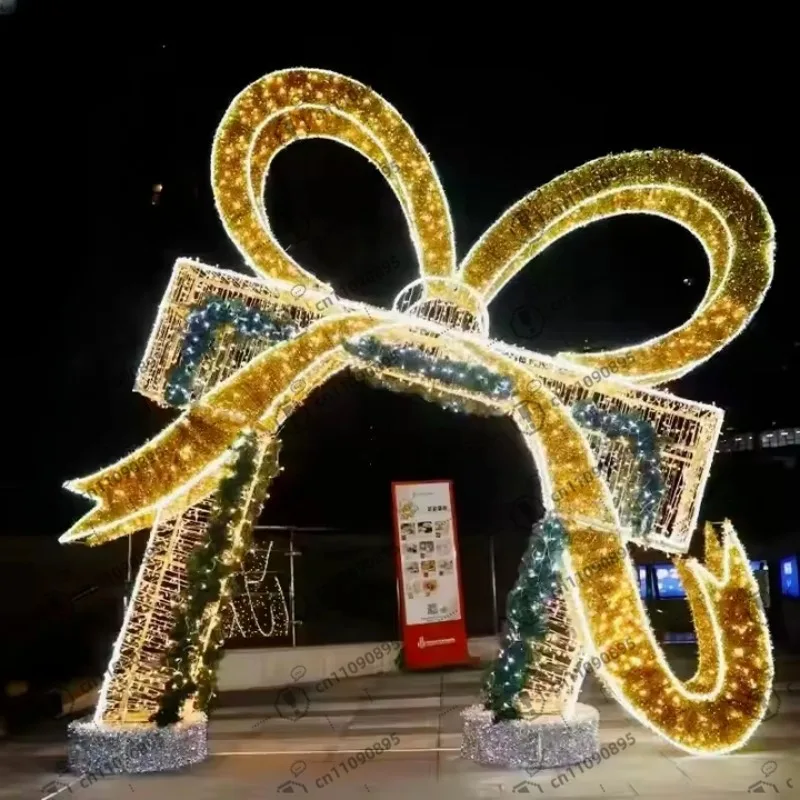 

2025 Commercial Outdoor Large Outdoor Christmas Gift Box Arch Pattern Street Mall Decoration