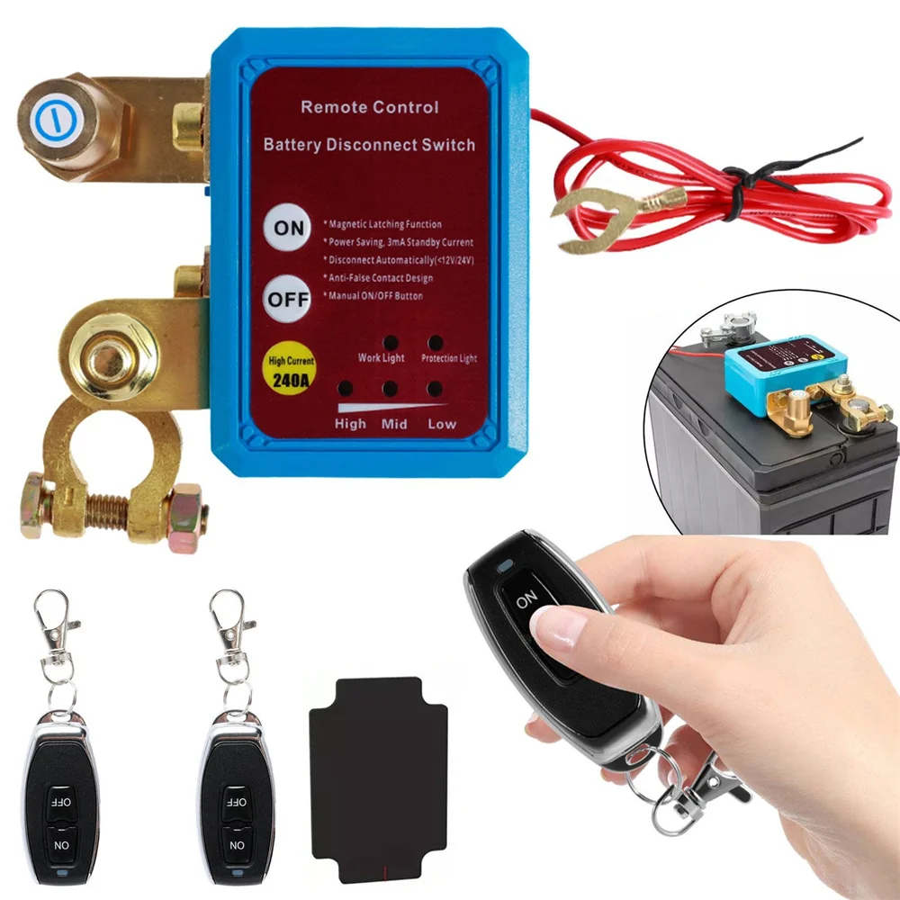 12V 240A Batterie-Trennschalter mit Fernbedienung für Auto und LKW