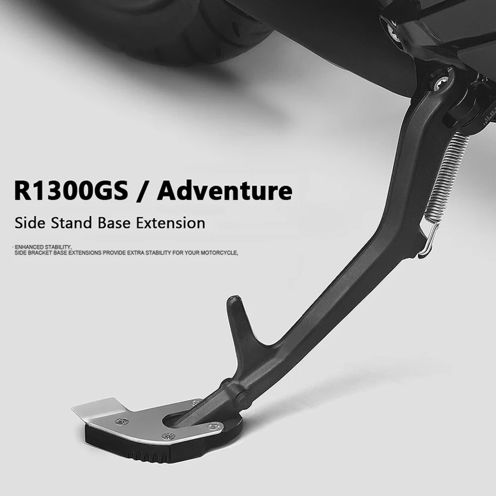 

Motorcycle CNC Aluminum Kickstand Extender Foot Side Stand Base Extension For BMW R1300GS r1300gs R 1300 GS Adventure 2023 2024