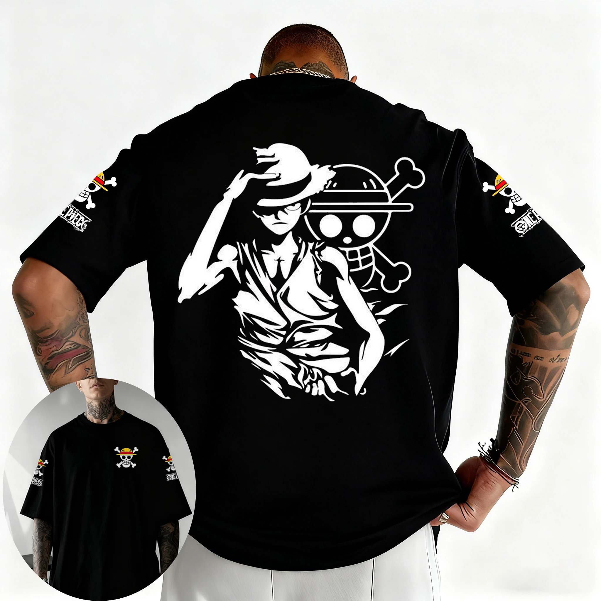 Koszulka One Piece Luffy Zoro Nami Sanji Chopper Nadruk Letnia Koszulka Anime Krótki Rękaw Retro Harajuku Y2K Streetwear