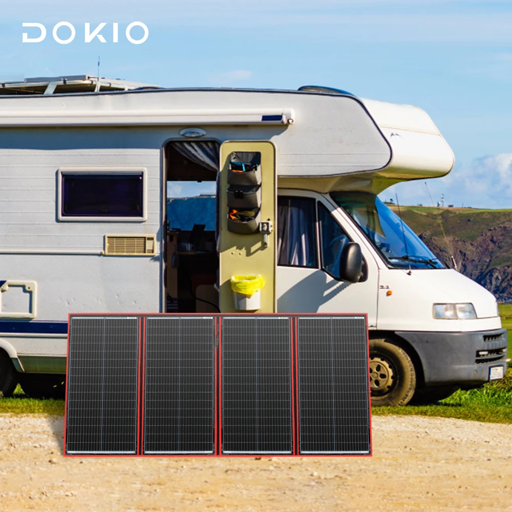 18V DOKIO składany panel solar 97-295W flexible panneau solaires For camping,telefon,łódź i 12V bateria portátil placa solar kit