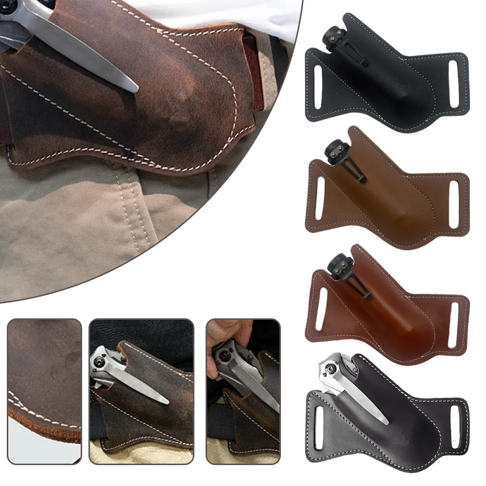 

Leather/Cowhide Folding Knife Sheath for Belts Knife Cover Knife Storage Pouch Knife Protective Case Multitool Pouch Knife Pouch