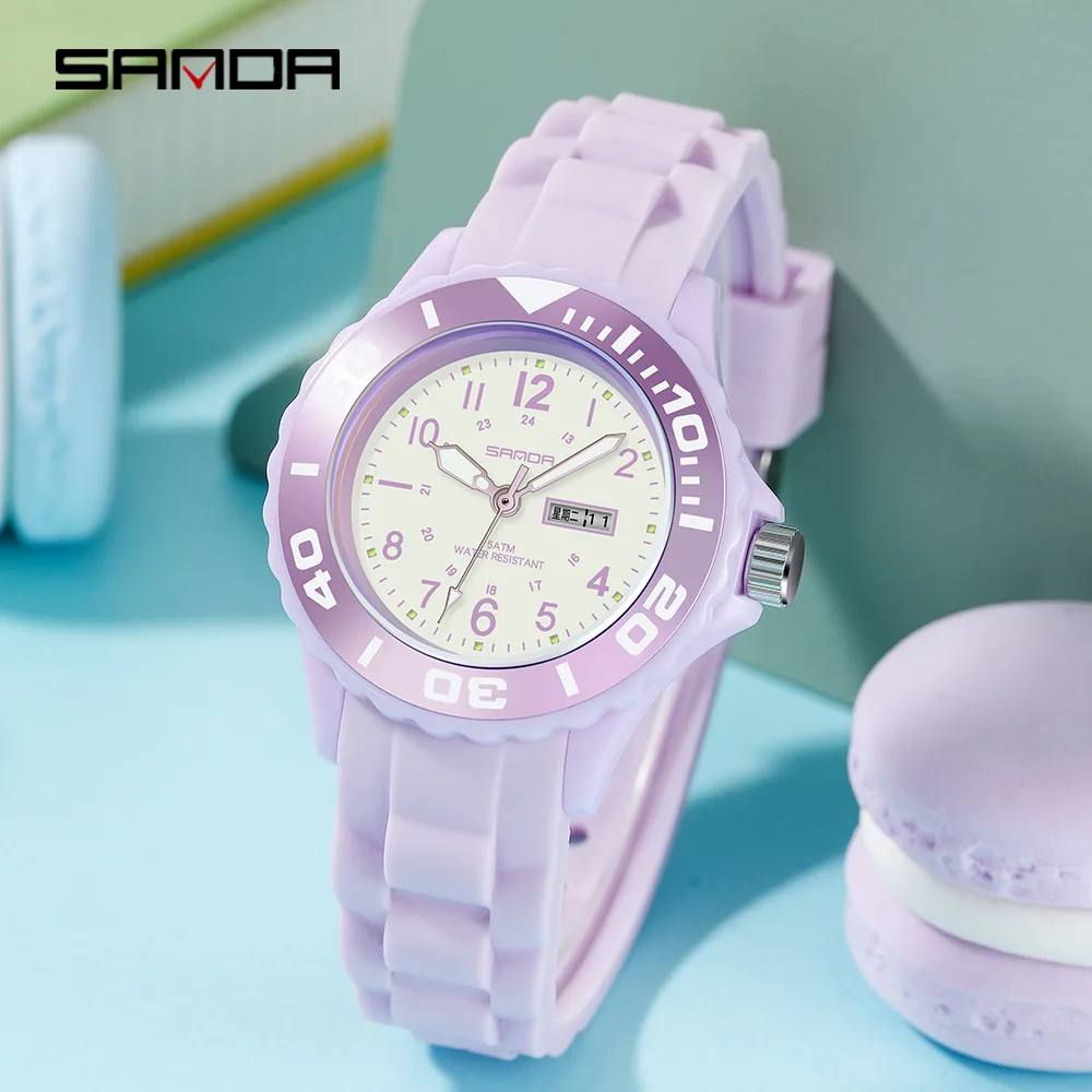 Sanda New 1053 Quartz Watch For Male Female Middle School Students Cool Silicone Watch Waterproof Fashion Personalized Creative