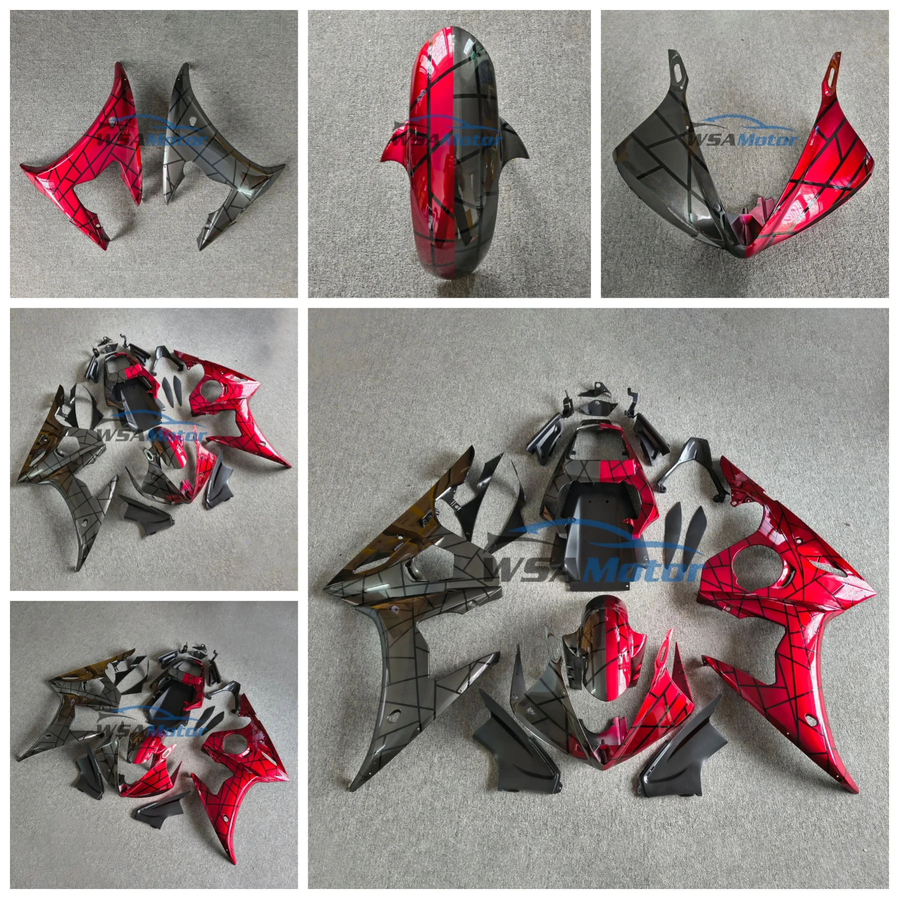 FOR YZFR6 2005 Full Body Kits for YAMAHA YZFR6 2005 Abs Fairing FOR YZF R6 2003 - 2005 Bodywork Blue White