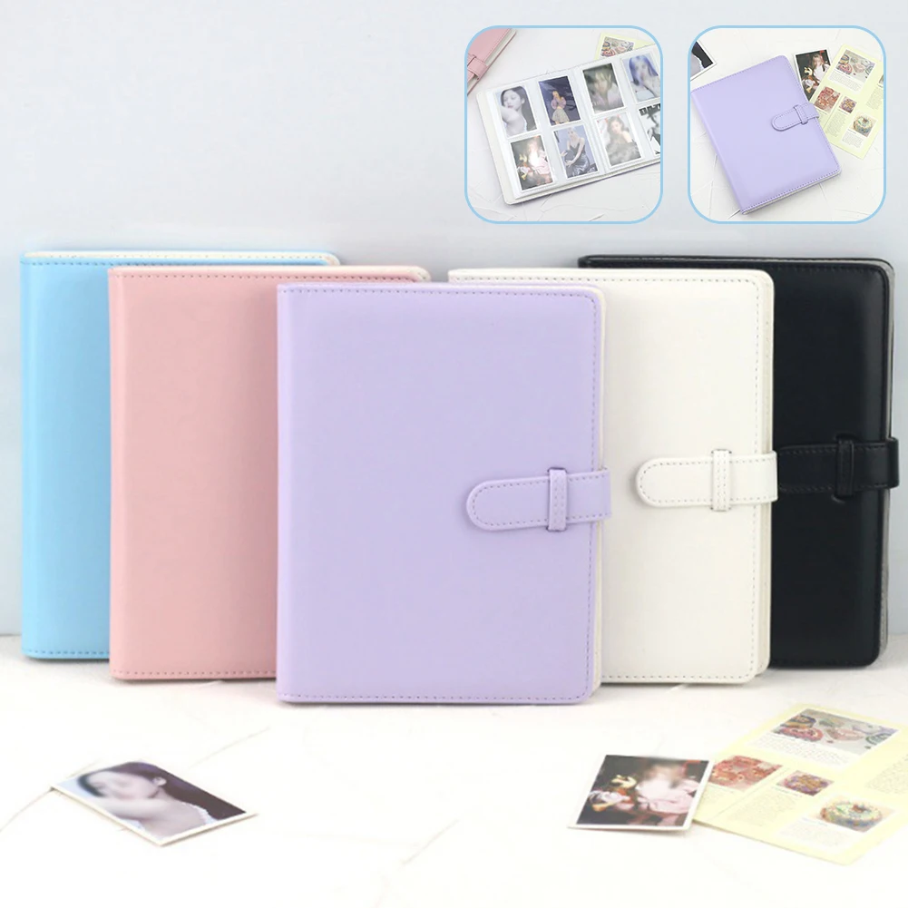 3-inch Polaroids Photo Leather Album Transparent Pockets Photo Album For Instants Photos