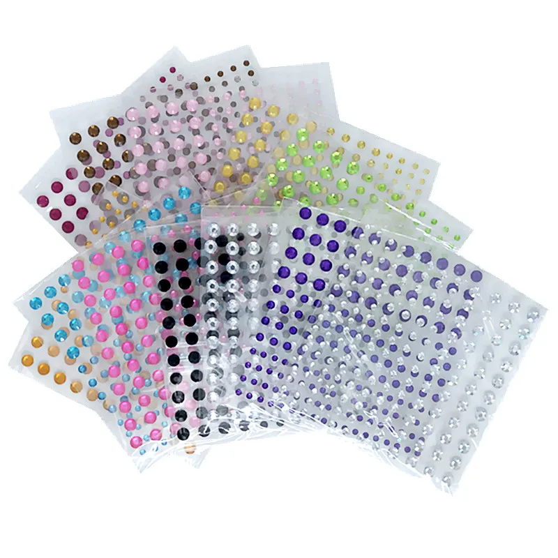 Acrylic single independent self-adhesive rhinestone pearl sticker DIY personalized party party car home decoration products