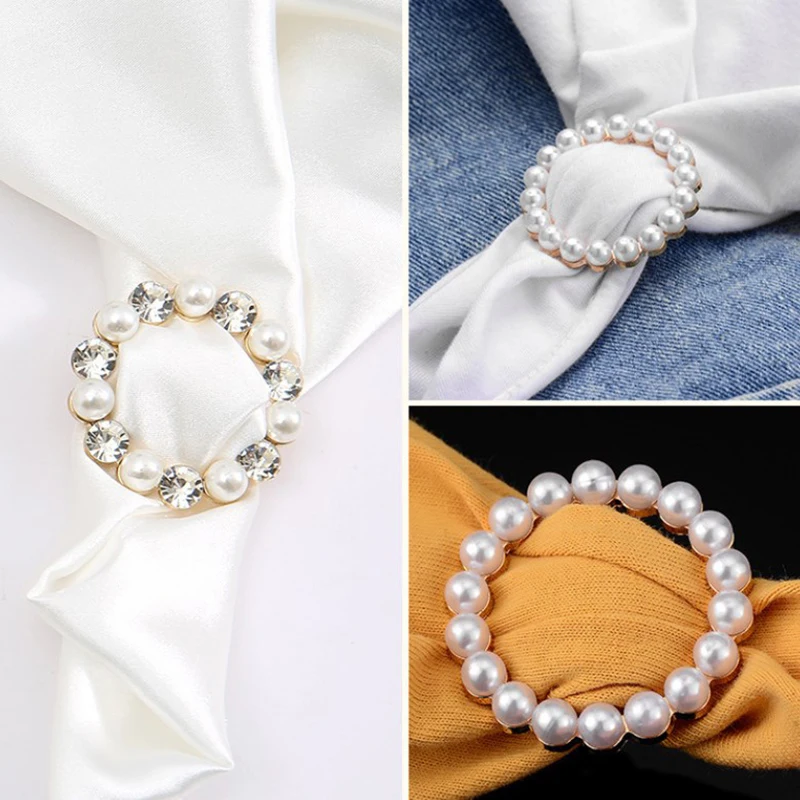 Fashion Clothing Corner Knot Button Scarf Buckle Fastener Rings Waist Tightener DIY