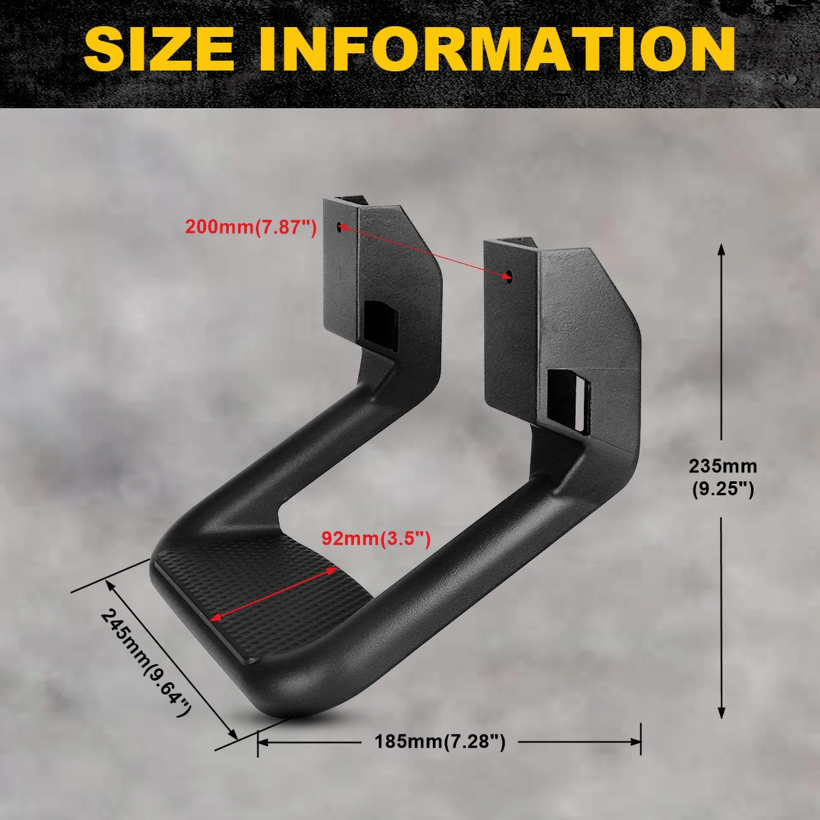 CNSPEED 2 szt. Stopnie boczne ciężarówki Bar antypoślizgowe aluminiowe Pickup Stirrup Boards pedały dla Ford/Toyota/Chevrolet/Dodge Pickups Car