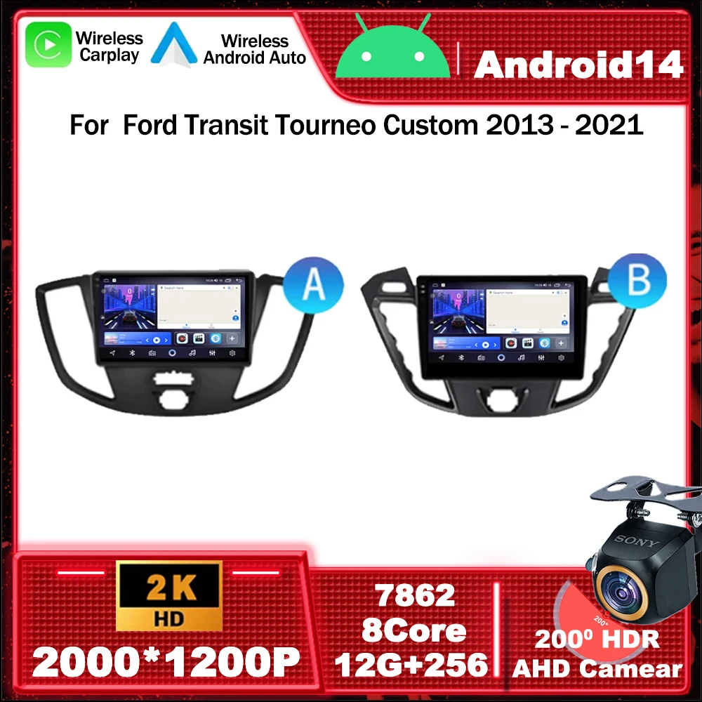 

Android 14 для Ford Transit Tourneo Custom 2013-2021 Автомагнитола Мультимедийный видеоплеер Навигация GPS WIFI Беспроводная Android bt