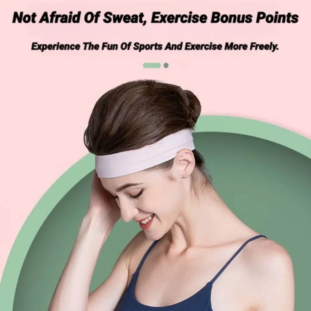 Silicone Seamless Elastic Sweatband Sweat Absorption Non Slip Sports Headband Moisture Wicking Fitness Headband for Men Women