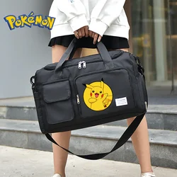 Pokemon Pikachu Sport Fitness Dry Wet HandBag Travel Duffel Carry Large Capacity Gym Weekend Girls Boys Compartment Duffle Bags