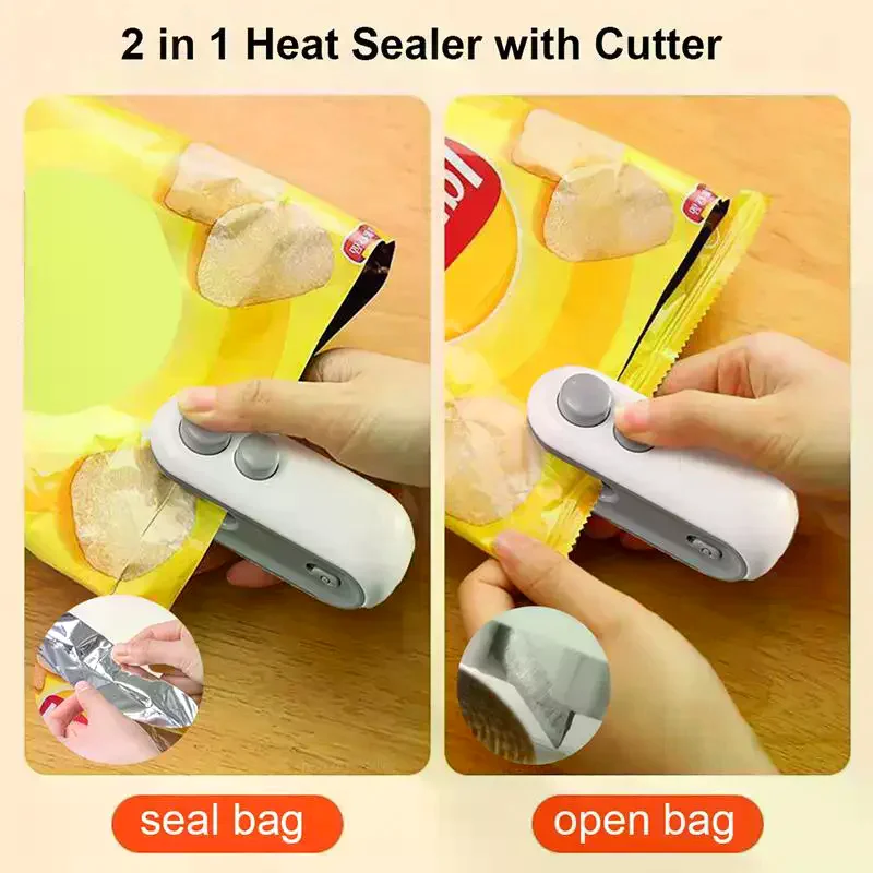 

Mini Handheld Food Heat Sealer USB Rechargeable Heat Sealer Food Storage Bag Plastic Package Food Sealer