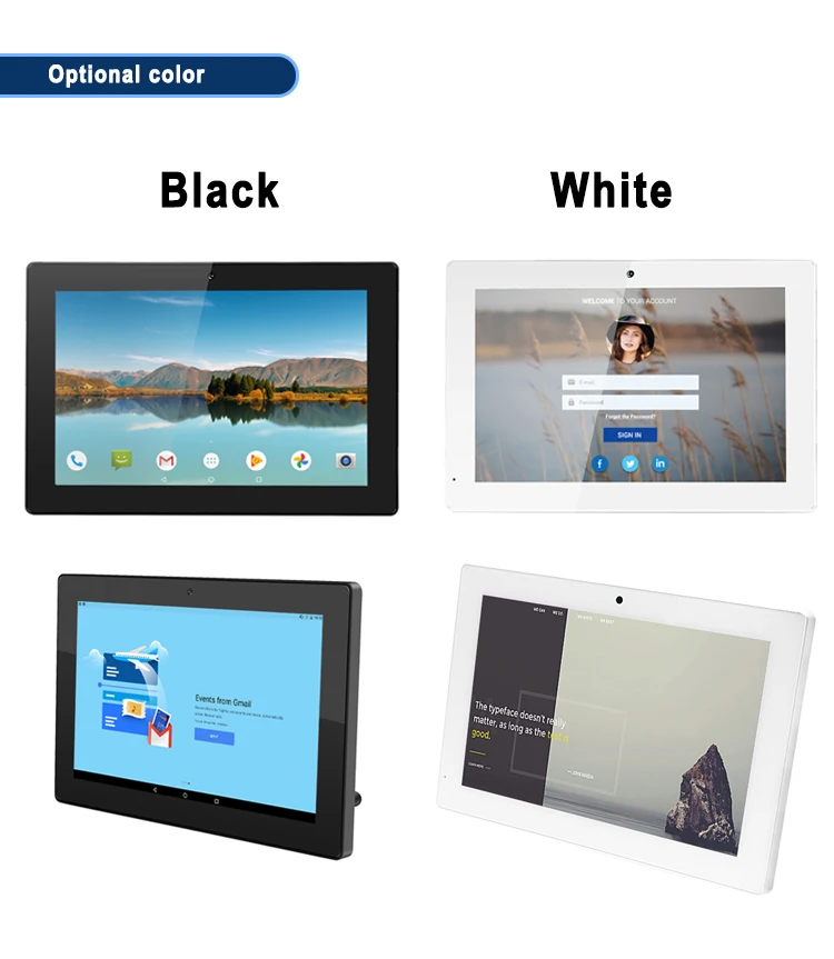 In stock 10 inch tablet IPS touch screen wall mount android tablet poe with NFC Option