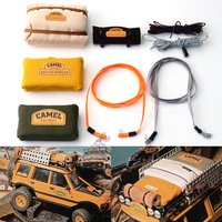 Simulation Car Roof Bag Bedroll Cable Decorate for 1/18 1/24 RC Crawler Car Traxxas TRX4-M Defender FMS FCX24M Camel Cup Scx24