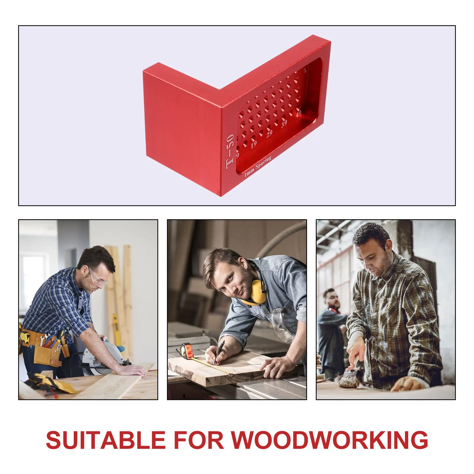

Alloy Steel Woodworking Scriber Foldable Ruler Masonry Jig Pocket Hole Resistant Durable Precision for Carpentry