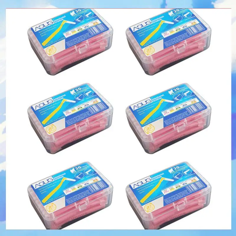 

ASUS 120Pcs L-Type 0.6MM Orthodontic Toothbrush Interdental Brushing Brush Clearance Brush Cleaner-[A22I]