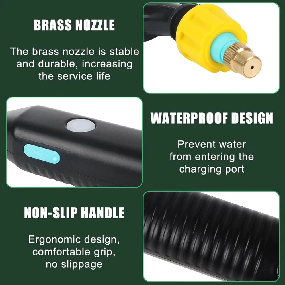 بخاخ كهربائي أوتوماتيكي 5L حديقة النبات مستر مسقاة مع بندقية رذاذ USB قابلة للشحن أداة الري أداة رش العشب