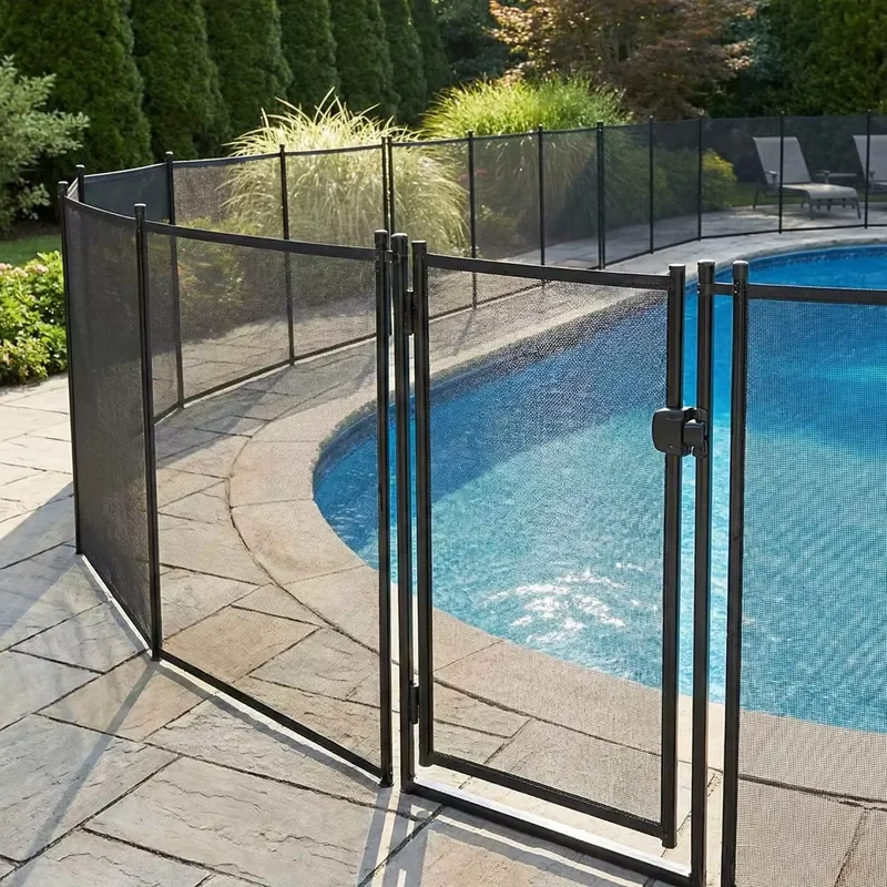 Top Rated Heavy Perforated Metal Blade Temporary Removable Portable Pvc Mesh Pool Fence