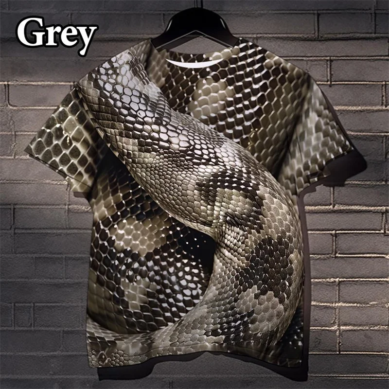 Animal Skin 3D Printed Casual Street Versatile Personality Fun Funny Cool Short-sleeved T-shirt Men Women Unisex Children Tshirt