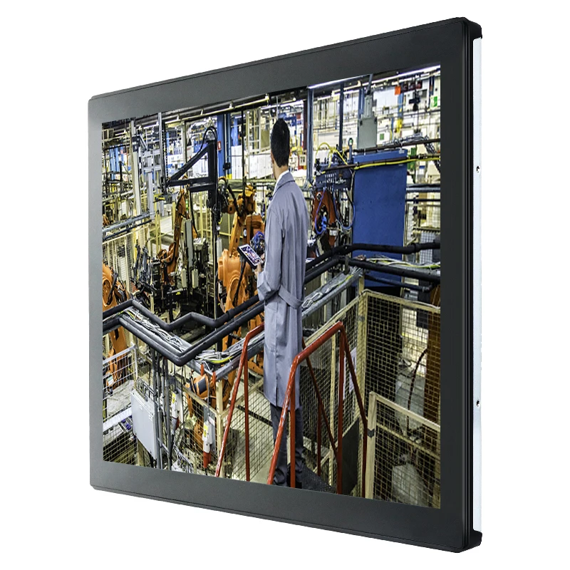 metal case 15 inch embedded 1024*768 resolution 4:3 LCD touch monit  industrial panel pc support linux android window