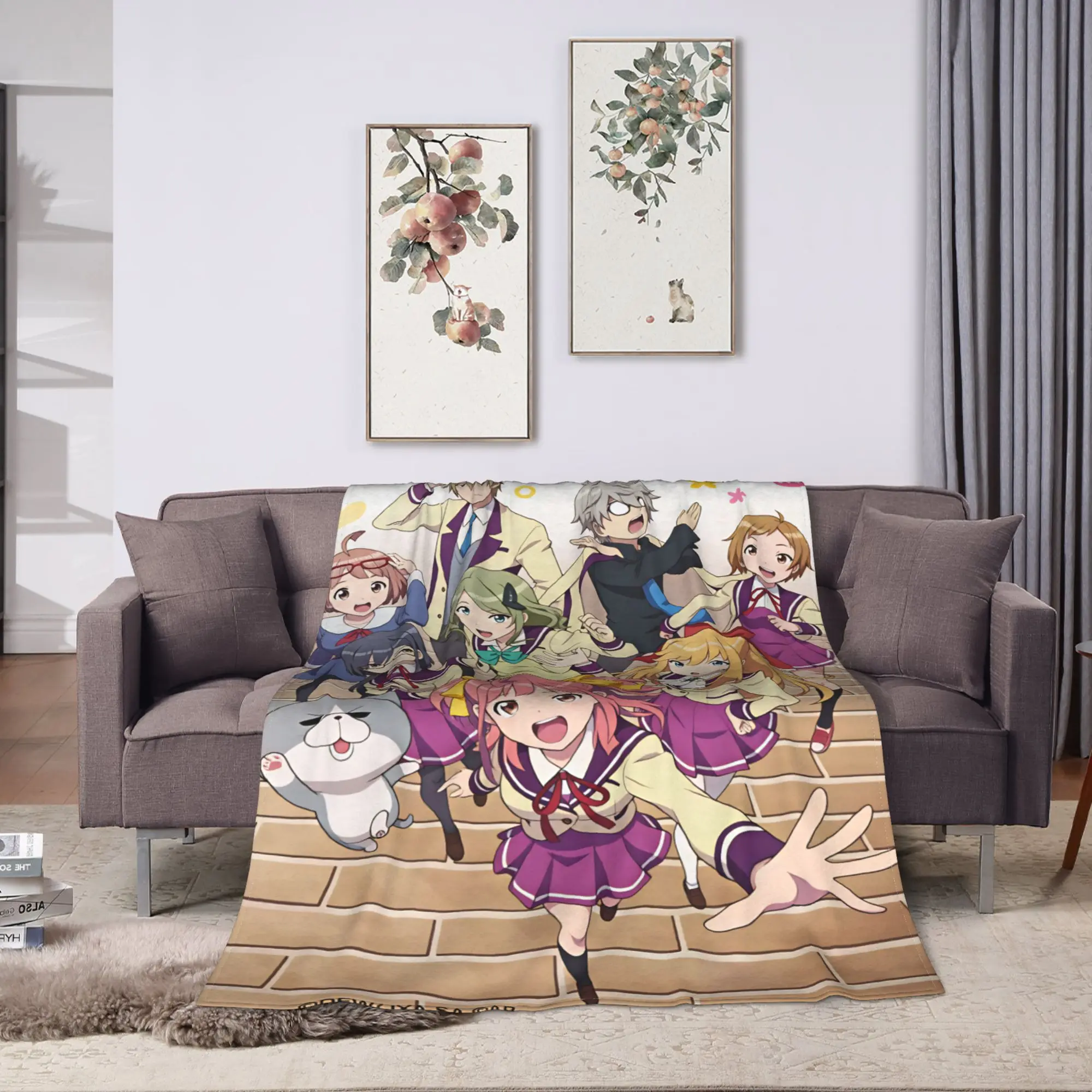 rui kamishiro tenma tsukasa  Blankets  Warm Soft Funny Plush Bedding Throws For Couch Chair Camping Flannel Bedspread Bed Cover