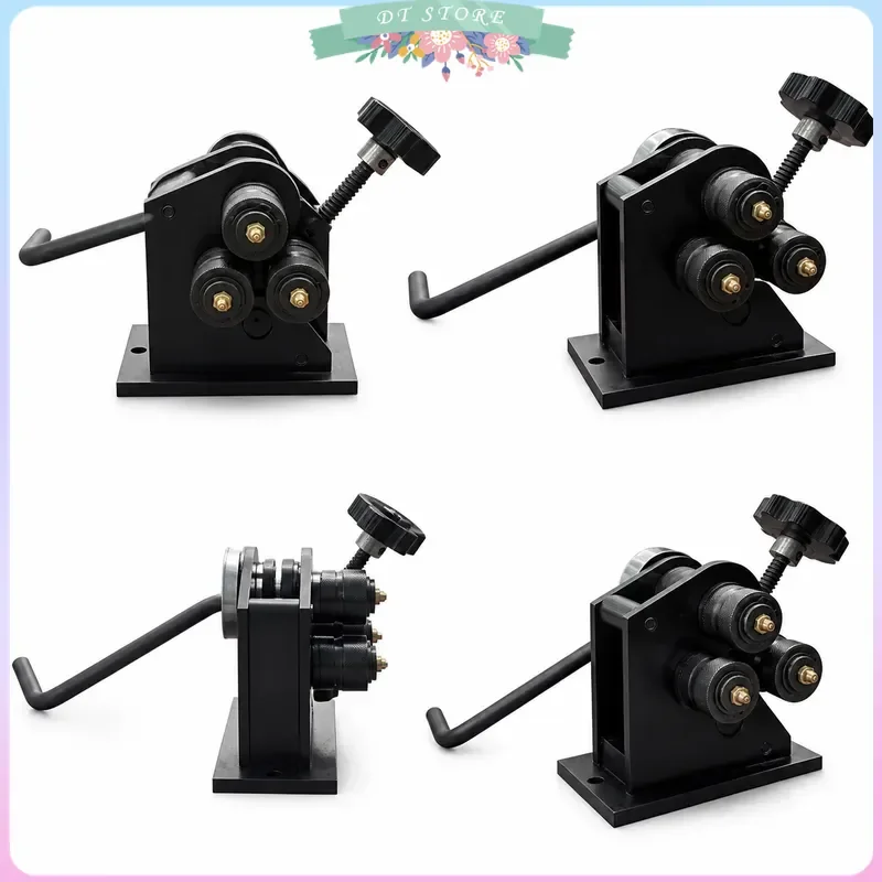 Mini Manual Rolling Machine Small Hand Three Roll Tube Bender Metal Plate Sheet Roller PR3 Type Compact Jewelry Making Tool