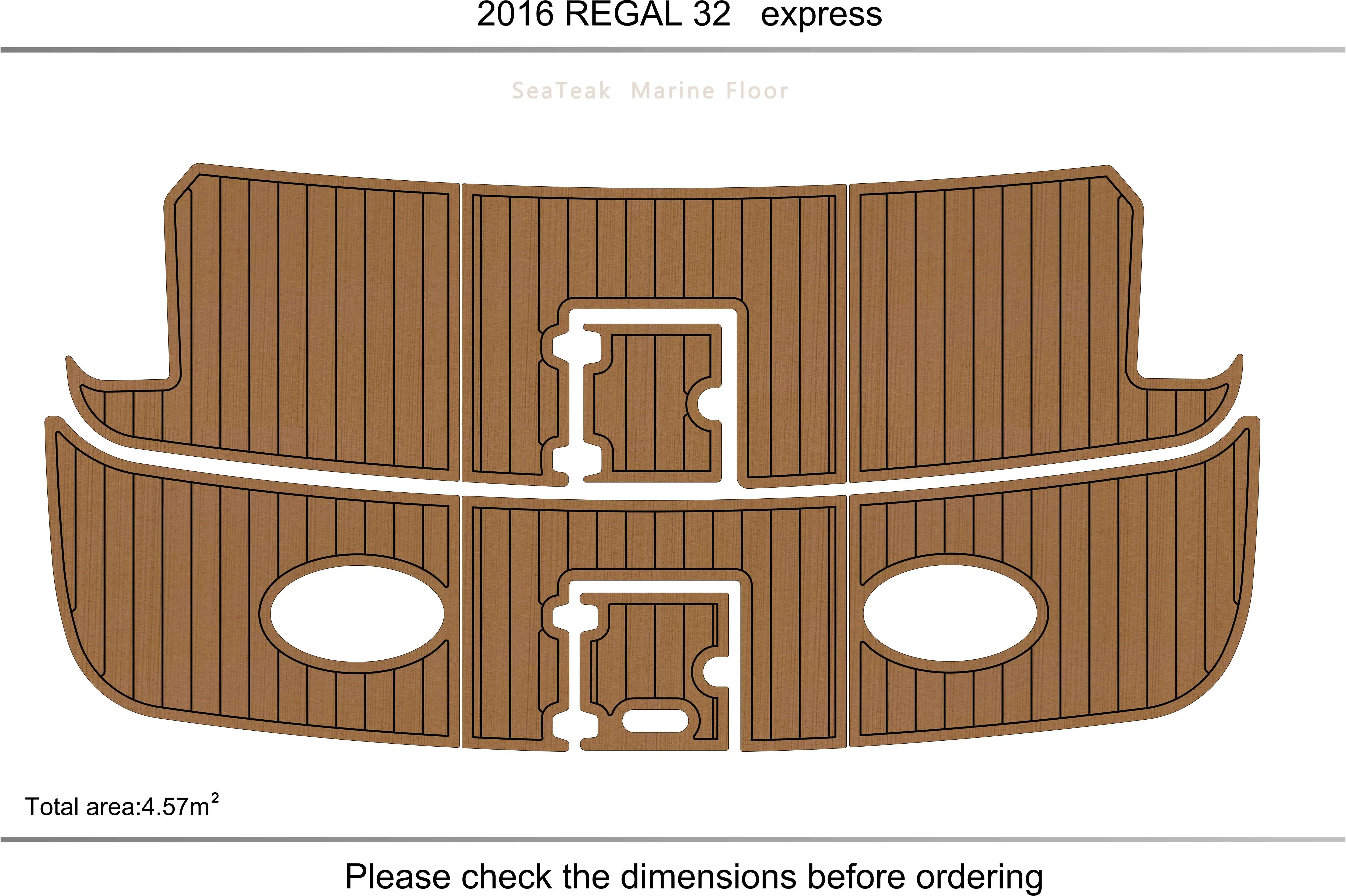 

2016 GEGAL 32 express Swimming platform1/4" 6mm EVA FAUX Water Ski Yacht Fishing Boat Non-slip mat floor