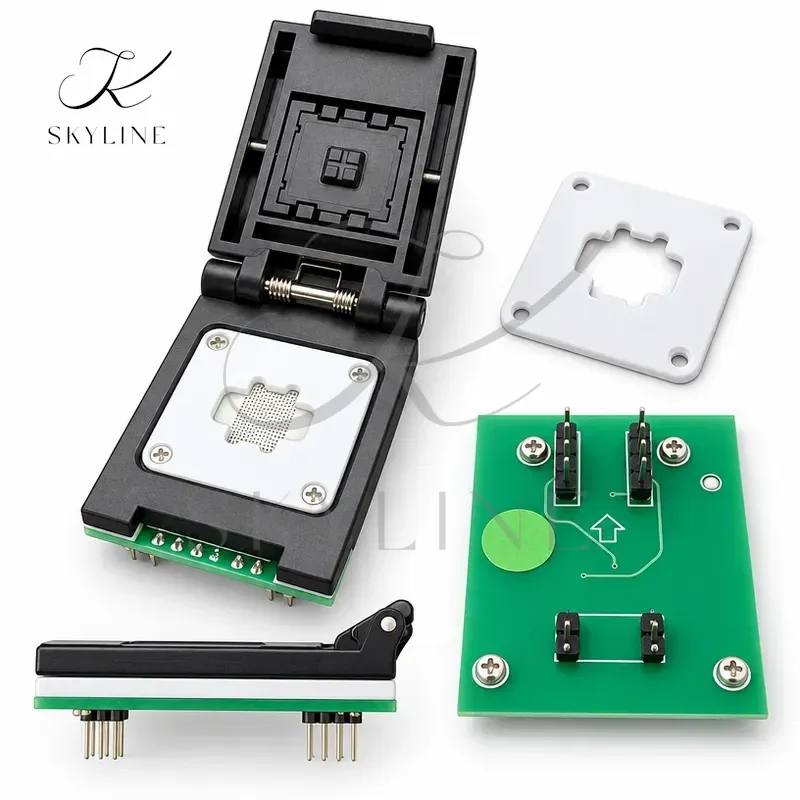 BGA24 DIP8 6X8 mm 5X5 and 4X6 Ball Universal Adapter IC Socket with Dual Head Probe Holder Long Service Life