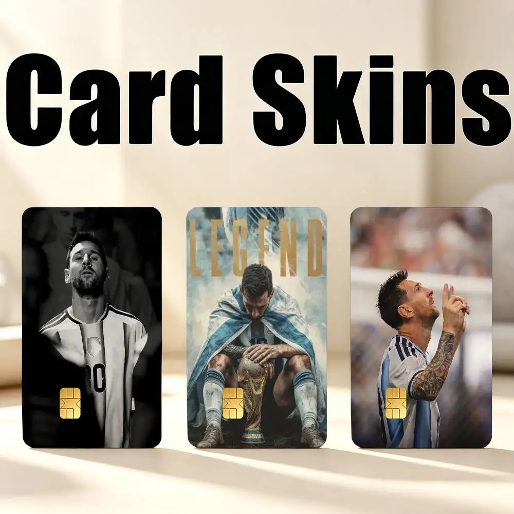 Legend 10 L-Lionel Messi   1Set 4Pcs Card Skin Stickers, Waterproof Decorative Film for Credit Debit Bank Bus IC Cards