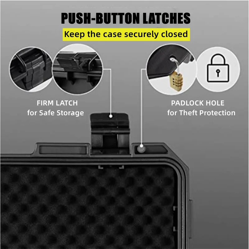 Toolbox Plastic Waterproof Hard Cases Tool Box Equipment Box Portable Pelian Case Briefcase Suitcase Hardware Tool Storage Case