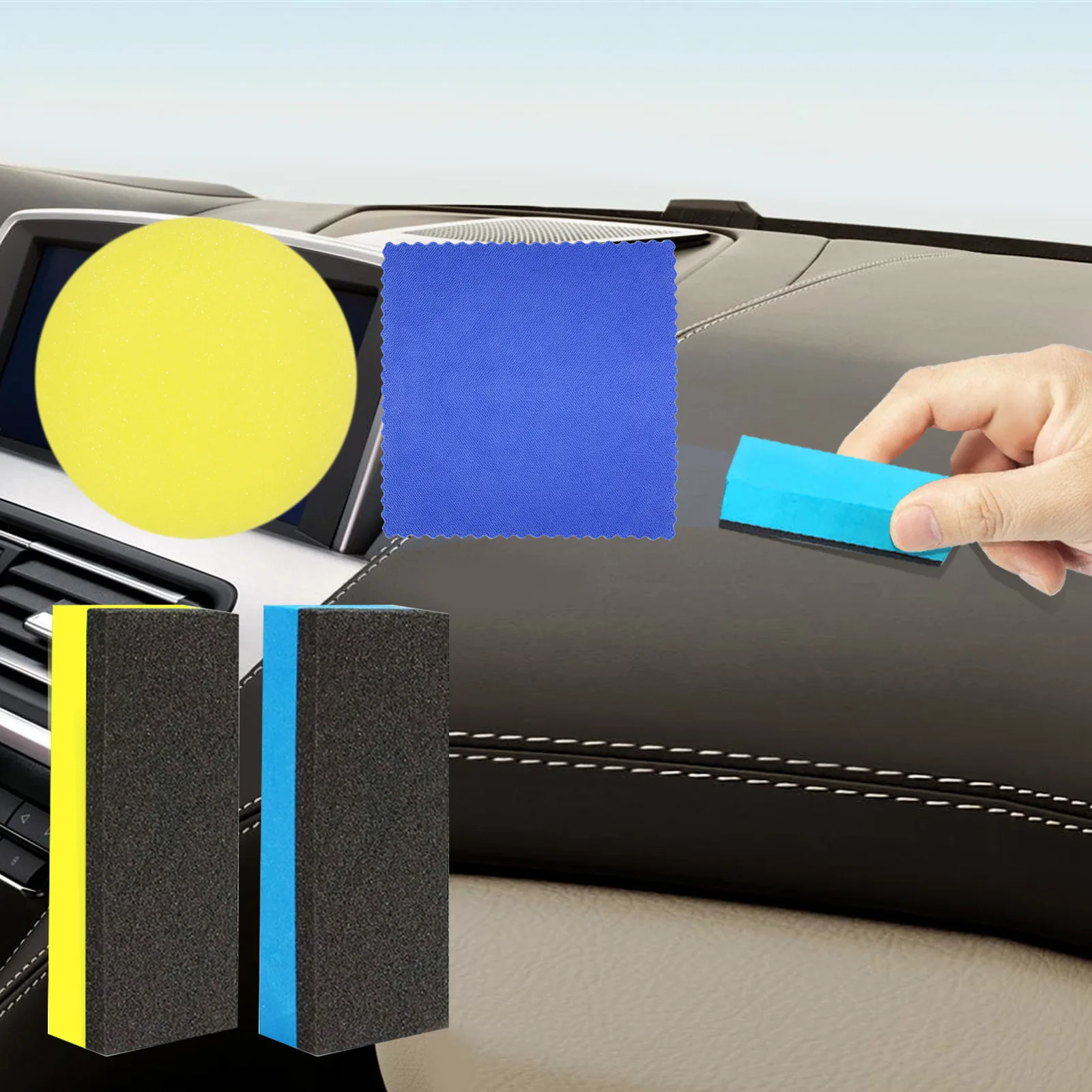 Blue Microfiber Towel - Ultra-Absorbent, Lint-Free Cleaning Cloth for Leather, Metal & Glass Surfaces with Enhanced Durability