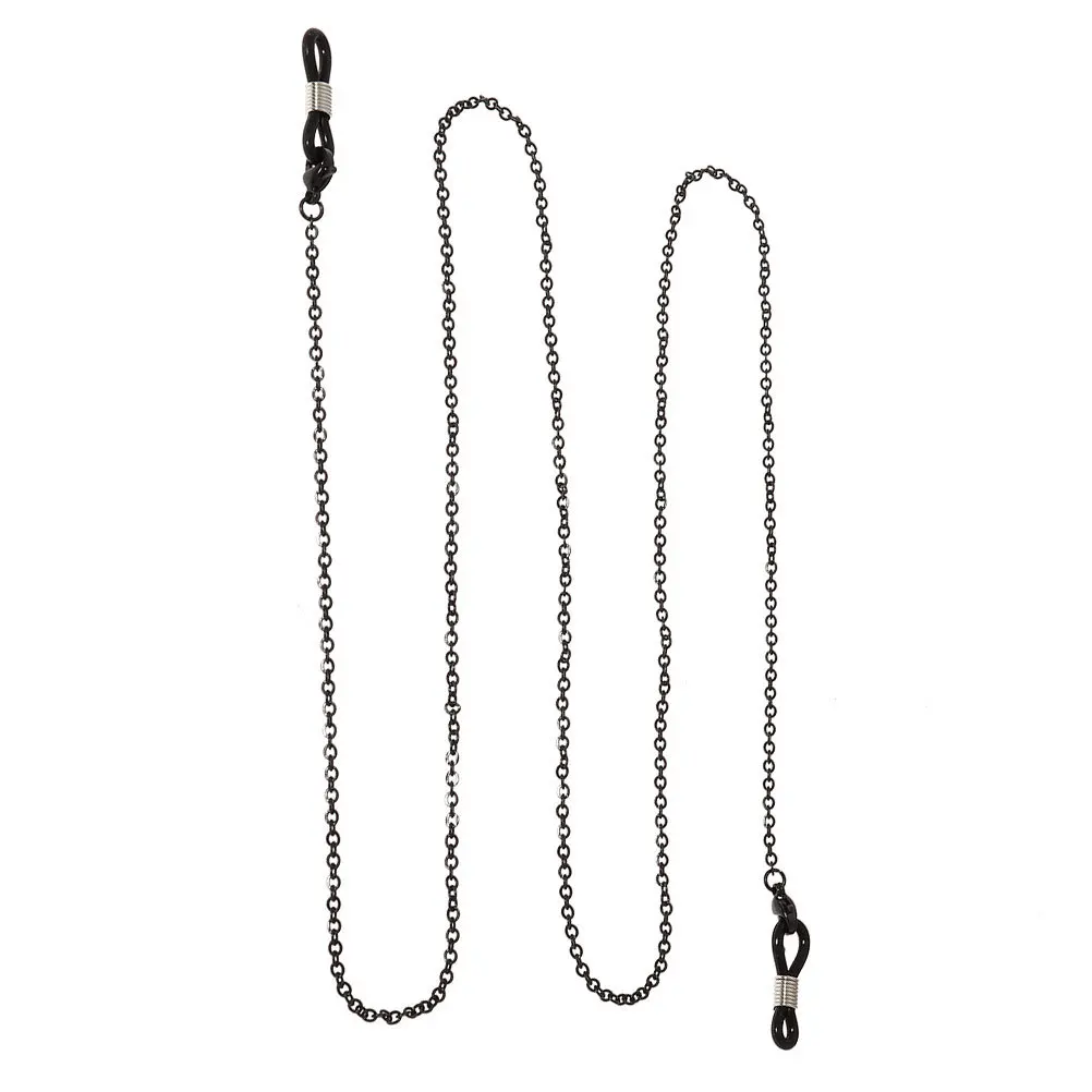 

31 Inch Stainless Steel Eyeglasses Chain Chic Durable Sunglasses Chain for Women Adjustable Silicone Ends Rust Resistant