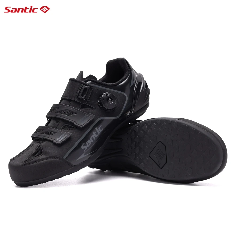 

Santic Men Cycling Shoes Breathable Outdoor Zapatillas Ciclismo Professional Road Bicycle Shoes Non-Slip No-Lock Bike Shoes 8005