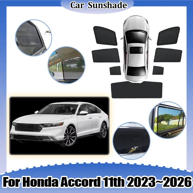 

Sun Visor For Honda Accord 11th 2023 2024 2025 2026 Car Mesh Sunshade Breathable Shade Anti-mosquito Privacy Curtain Accessories