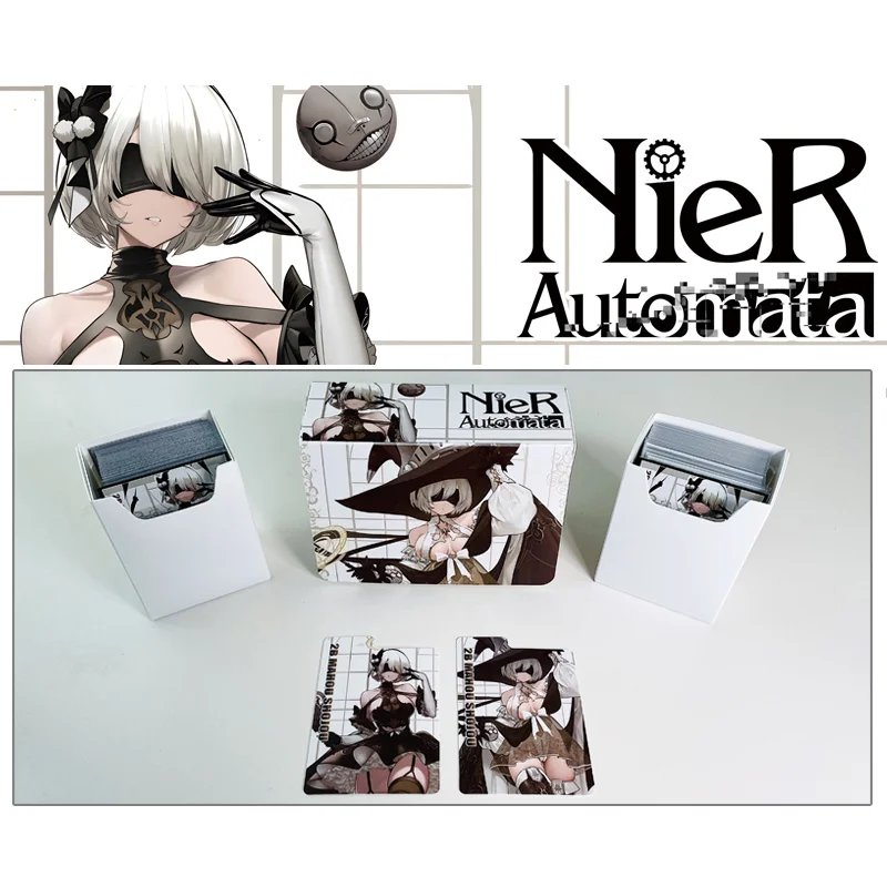 Pudełko na karty ACG NieR Automata 2B OCG PTCG OPCG Postacie z gry anime Przenośne pudełko na karty kolekcjonerskie Twardy plastik 160 Zabawki o