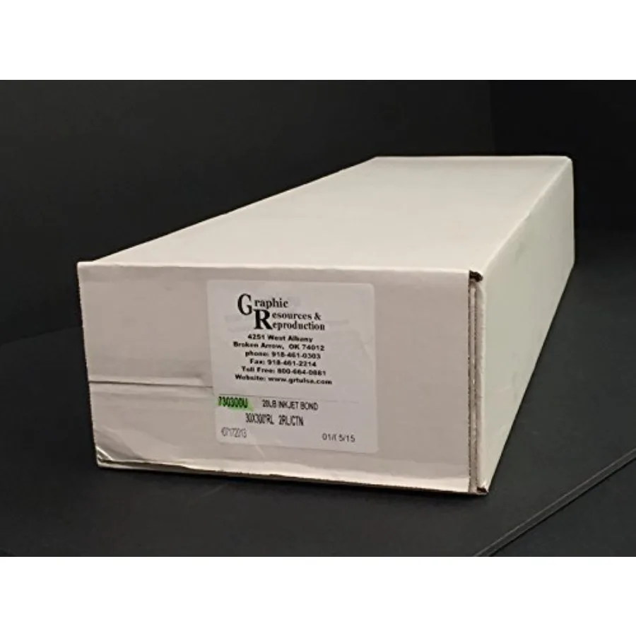 

Широкоформатная бумага для струйной печати 36 x 300, 20 фунтов, 2 рулона, белая, с глянцевым покрытием, для профессиональной печати