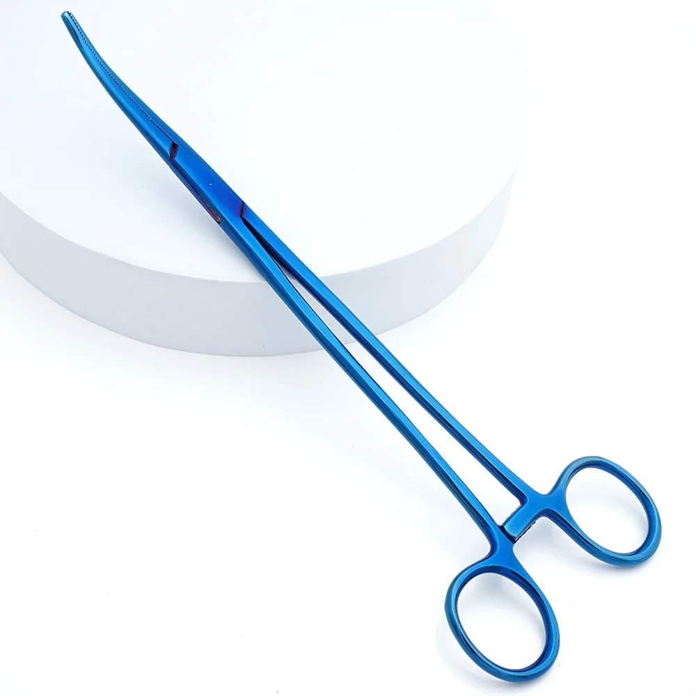 Stainless Steel Hemostatic Forceps & Suture Holders for Pet Hair Removal Cupping Straight/Bent Tips Veterinary Use