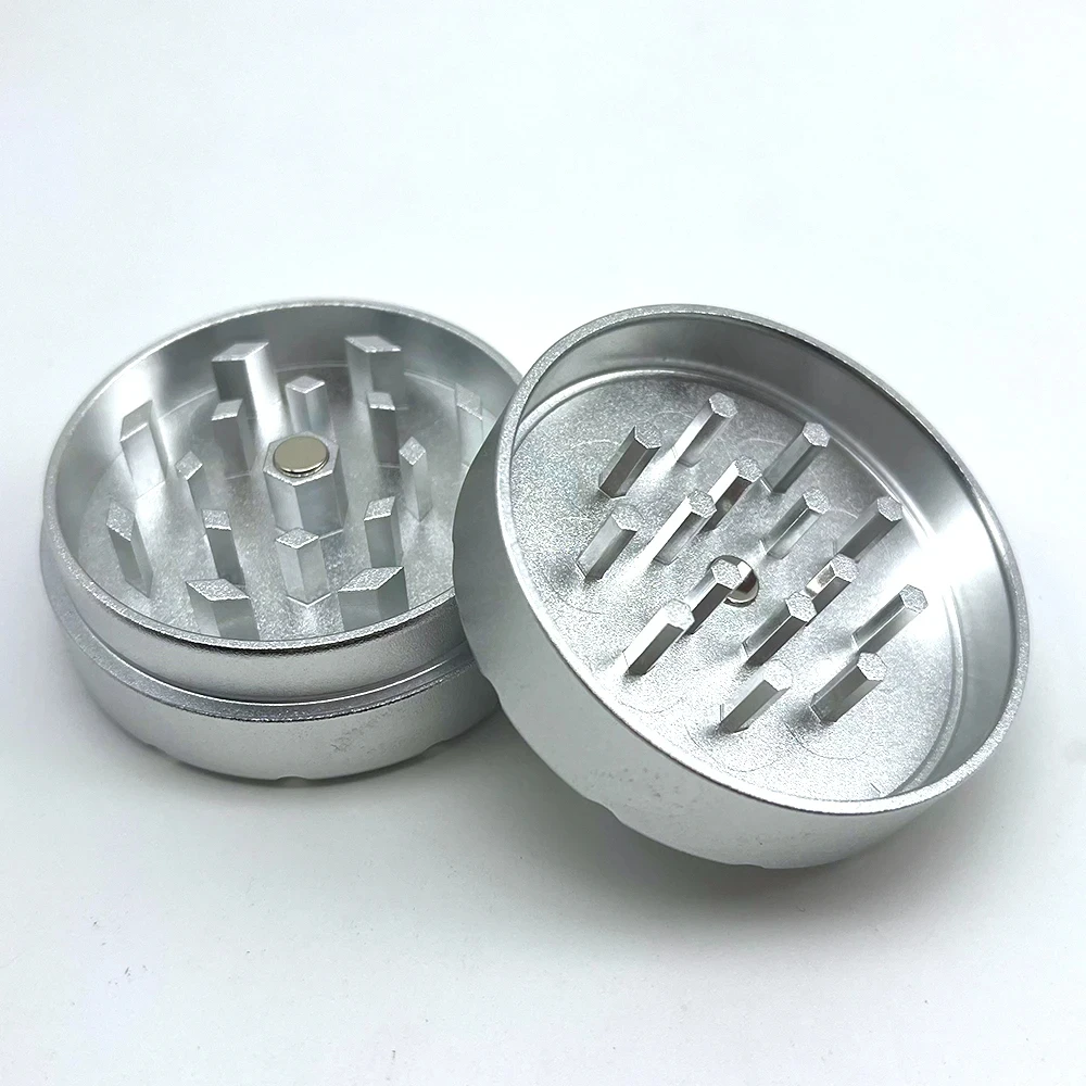 52MM Aluminum Sliver Herb Grinder Tobacco Smoke Spice Crusher Mill Shredder 2 Layer Missing Angle Rolling Smoking Accessories