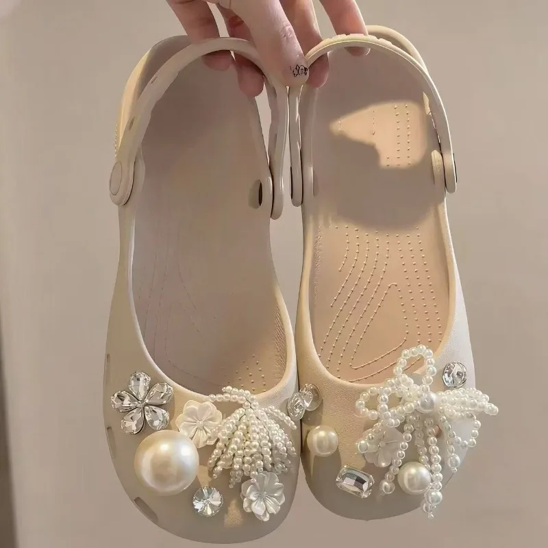 Fashion Shoe Charms Set for Women Retro Ballet Shoes Rhinestone Clog Charms Flowing Ballet Shoe Decorations DIY Shoe Accessories image 3