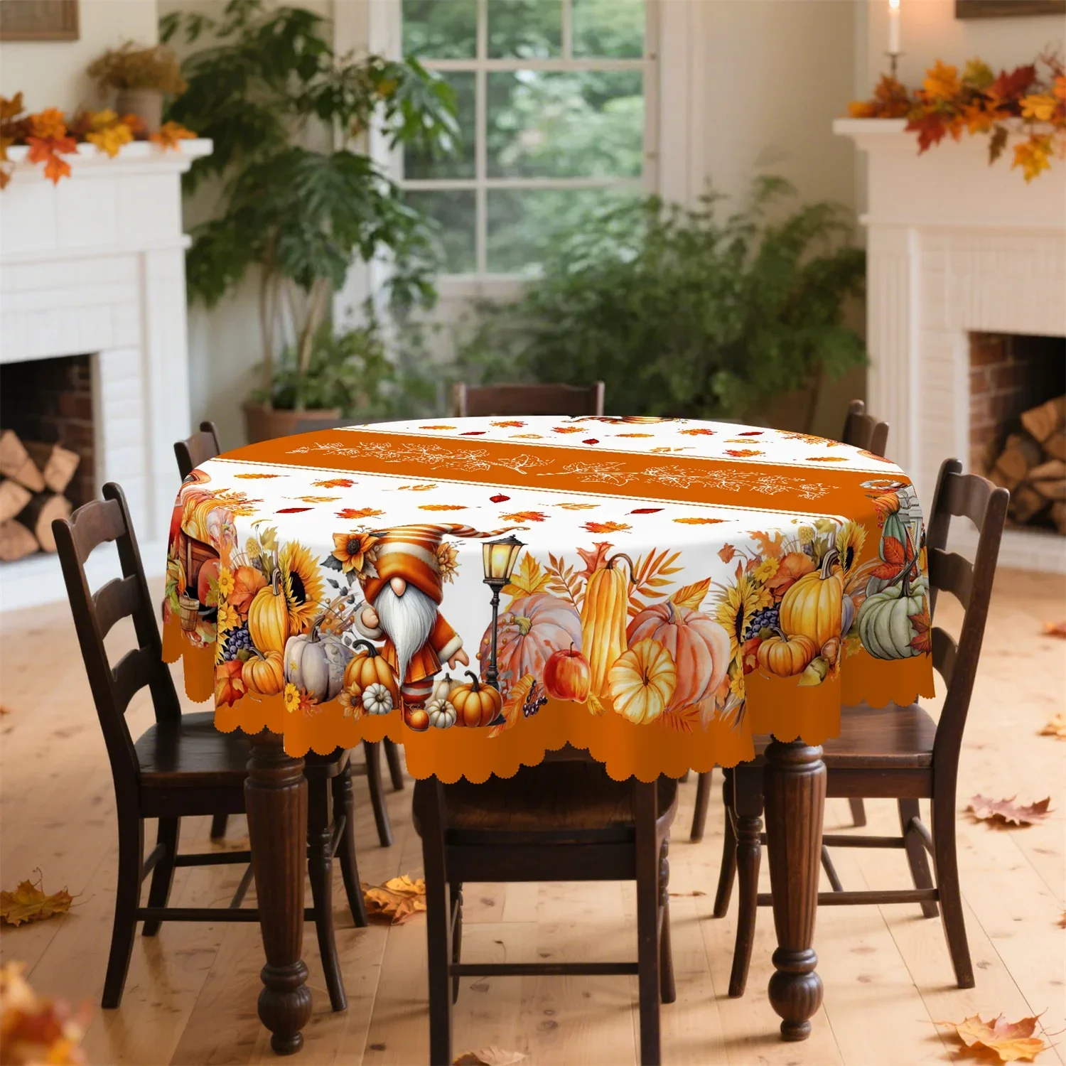 Pumpkin truck, sunflower, maple leaf tablecloth, suitable for rectangular and round tables, yzb