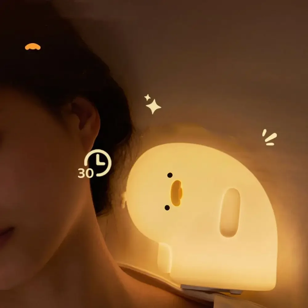 

Room Decor Silicone LED Duck Night Light Dimmable USB Charging Sleeping Lamp Cartoon Bedside Light Birthday