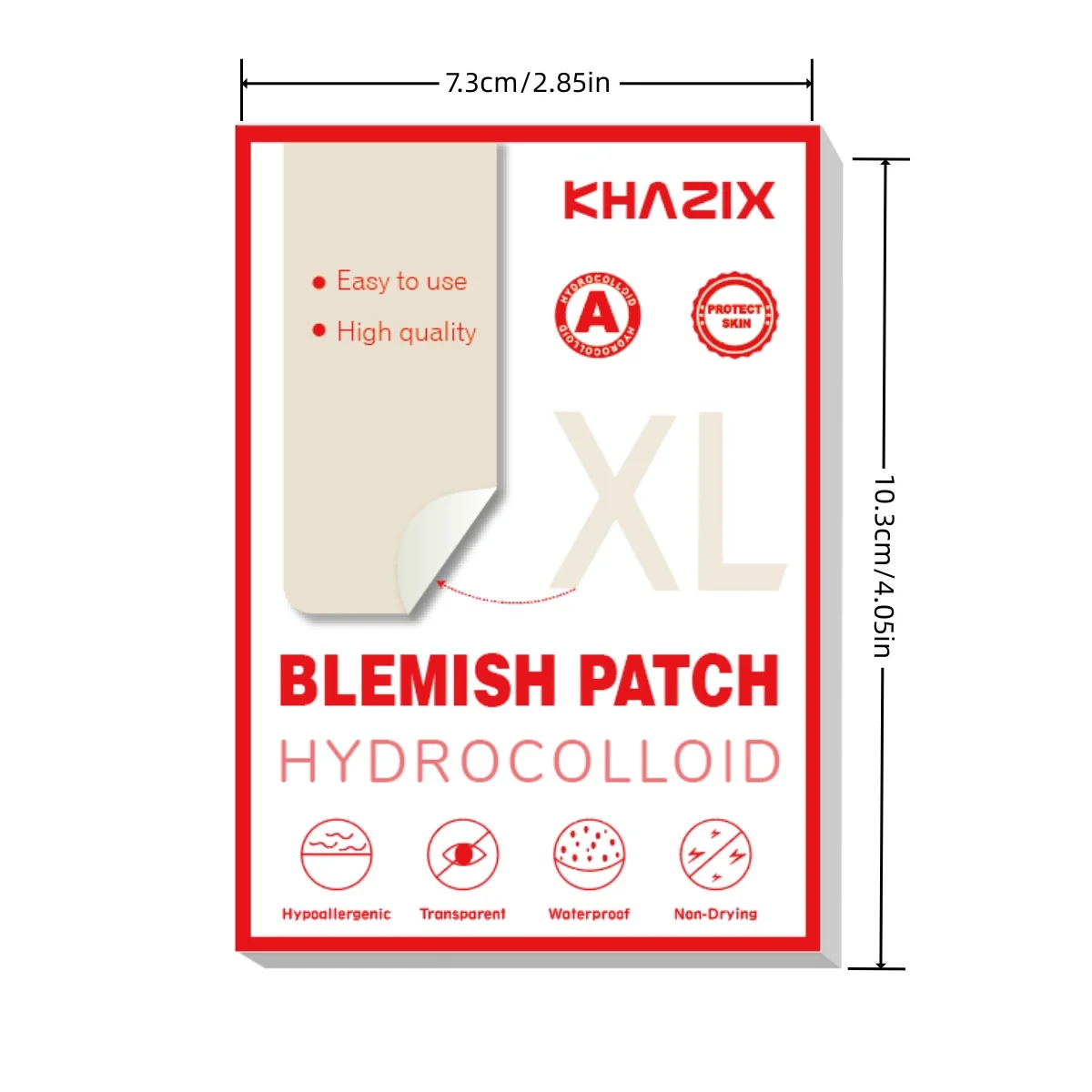 Extra Large 15-Count Hydrocolloid Acne Patches - Alcohol-Free, Fragrance-Free Spot Stickers For All Skin Types, Cleansing Pimple