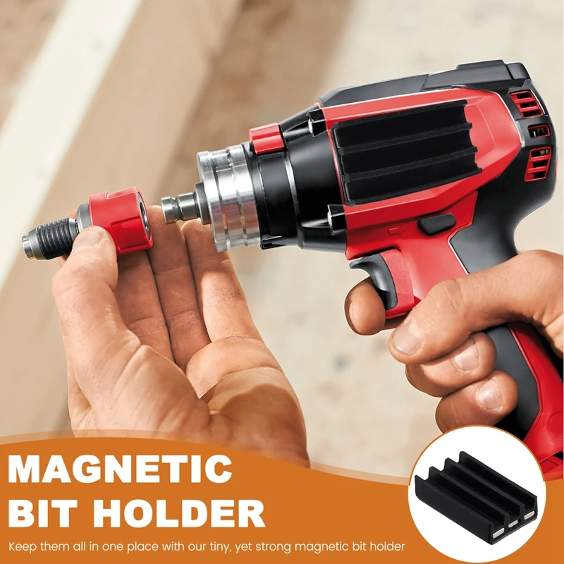 Magnetic Bits Folder Attach To Drill,Universal Fit Magnet Screw Driver Bits Hex Screw Holder Sleeve For Impact Driver