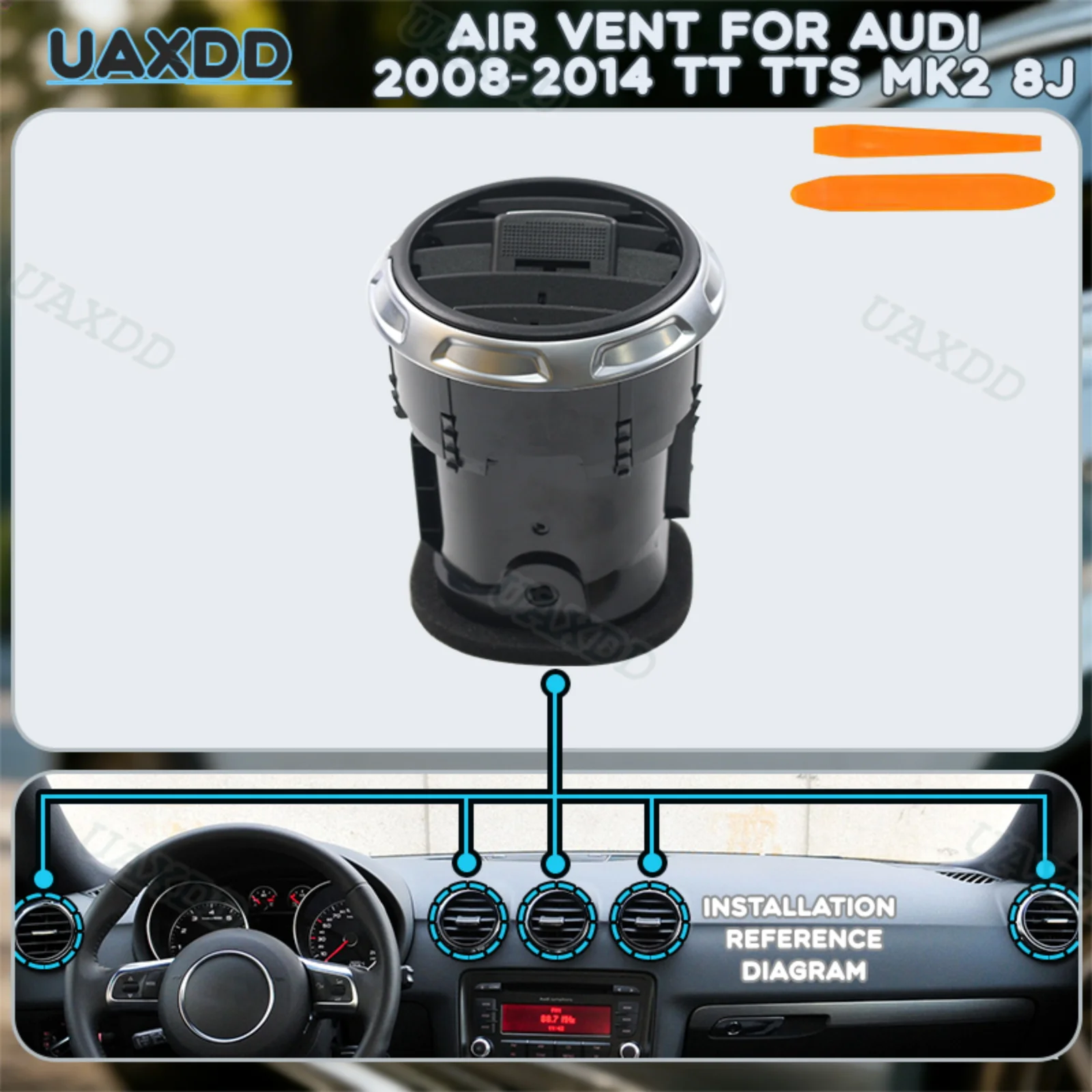 Ventilation Air Conditioning assembly For Audi TT TTS Mk2 8J 2008-2014 Outlet Adjustable Parts Replacement Grille HVAC Plastic